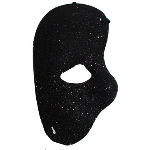 Alternate image of Black Glitter Half Face Mask (2)